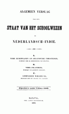 Algemeen verslag van den staat van het schoolwezen in Nederlandsch-Indië 1859,  [tijdschrift] Algemeen verslag van den staat van het schoolwezen in Nederlandsch-Indië