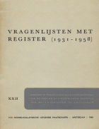 Vragenlijsten met register (1931-1958), Anoniem Dialectencommissie van de Koninklijke Nederlandse Akademie van wetenschappen