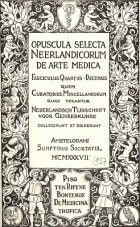 Opuscula Selecta Neerlandicorum de arte medica. Jaargang 1937,  [tijdschrift] Opuscula selecta Neerlandicorum de arte medica