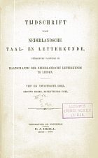 Tijdschrift voor Nederlandse Taal- en Letterkunde. Jaargang 25,  [tijdschrift] Tijdschrift voor Nederlandse Taal- en Letterkunde