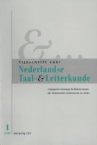Tijdschrift voor Nederlandse Taal- en Letterkunde. Jaargang 125,  [tijdschrift] Tijdschrift voor Nederlandse Taal- en Letterkunde