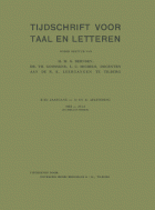 Tijdschrift voor taal en letteren. Jaargang 13,  [tijdschrift] Tijdschrift voor Taal en Letteren