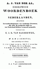 Biographisch woordenboek der Nederlanden. Deel 14, A.J. van der Aa