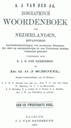 Biographisch woordenboek der Nederlanden. Deel 21, A.J. van der Aa