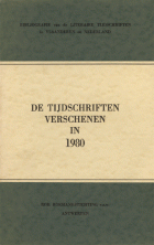 Bibliografie van de literaire tijdschriften in Vlaanderen en Nederland. De tijdschriften verschenen in 1980, Hilda van Assche, Richard Baeyens