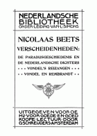Verscheidenheden. De Nederlandse dichters. Vondel's reizangen. Vondel en Rembrandt., Nicolaas Beets