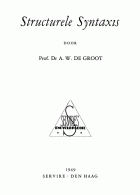 Structurele syntaxis, A.W. de Groot