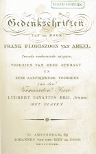 Gedenkschriften van en door Frank Floriszoon van Arkel, M.C. van Hall