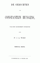 Gedichten. Deel 9: registers, Constantijn Huygens