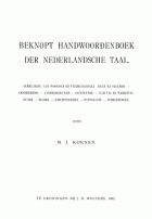 Beknopt handwoordenboek der Nederlandsche taal, M.J. Koenen