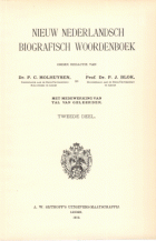 Nieuw Nederlandsch biografisch woordenboek. Deel 2, P.J. Blok, P.C. Molhuysen