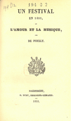 Un festival en 1851 ou L'amour et la musique, Jules de Poully
