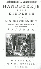 Stichtend en vermaeklijk handboekje voor kinderen en kindervrienden, C.G. Salzmann