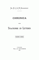 Chronica over Staatkunde en Letteren. Deel 2: 1901, H.J.A.M. Schaepman