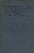 De betekenis van Johannes van Vloten, Mea Verwey